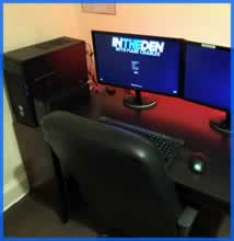 custom pc with 2 screens